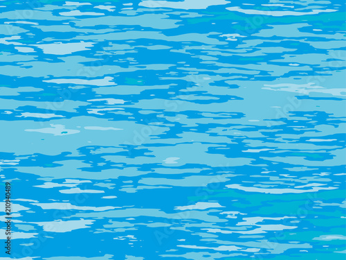 The texture of the water. Abstract natural background with different shades of blue. Vector illustration 