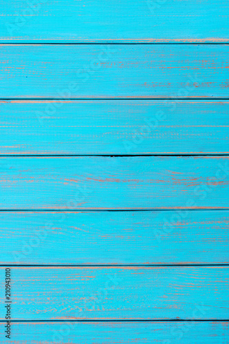Bright blue wood background summer beach vertical