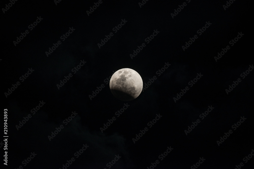 BANGKOK, THAILAND - JANUARY 31, 2018 : Super blue moon lunar eclipse BANGKOK, THAILAND - JANUARY 31, 2018 : Super blue moon lunar eclipse