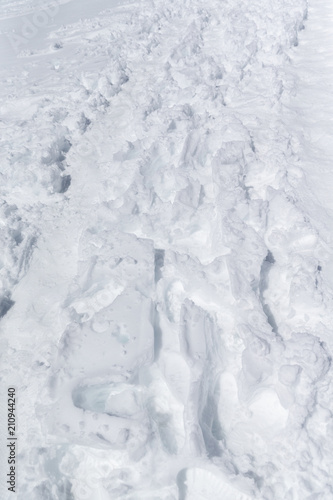 fresh footprints in the snow. © 9Air