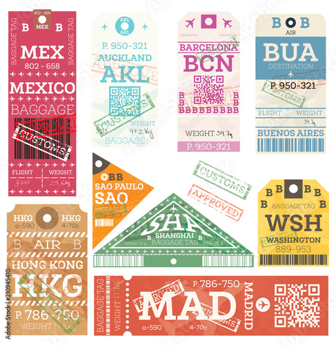 Retro Baggage Tags.