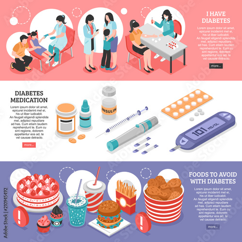Isometric Diabetes Banners