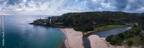 Waimea Beach Park Landscape Panorama photo