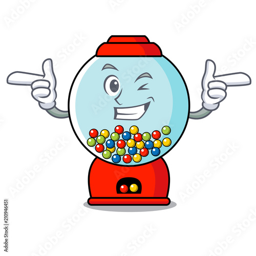 Wink gumball machine character cartoon