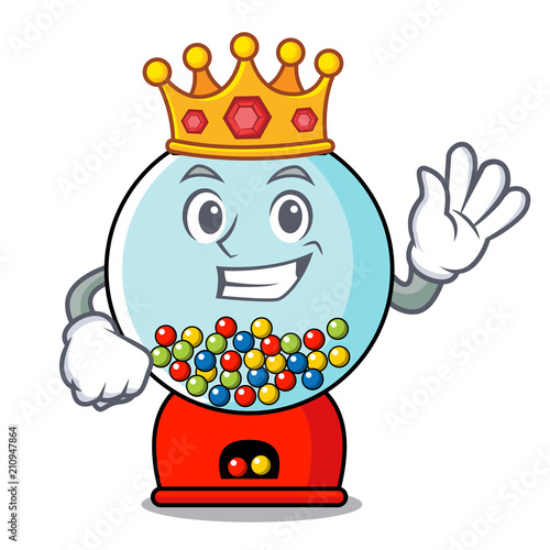 King gumball machine mascot cartoon
