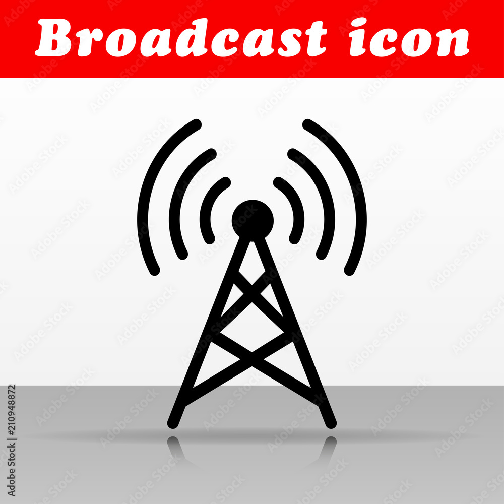 black broadcast vector icon design black broadcast vector icon design