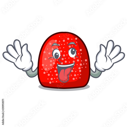Crazy gumdrop mascot cartoon style