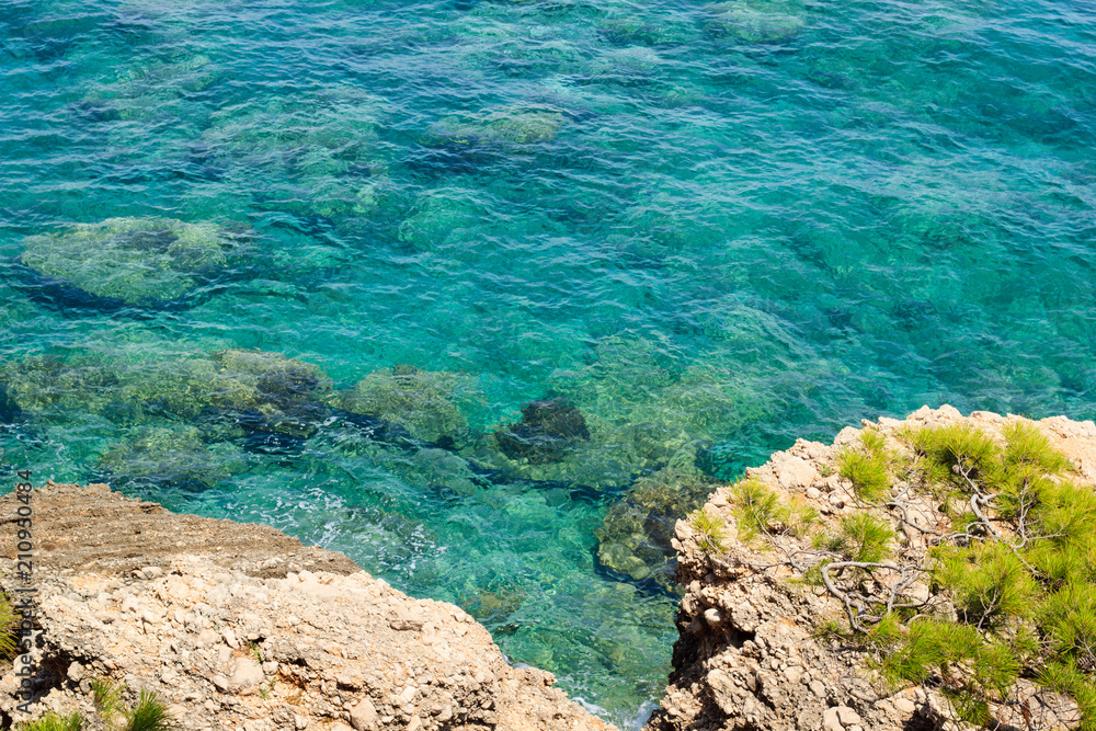 Clear turquoise water of Mediterranean sea Clear turquoise water of Mediterranean sea