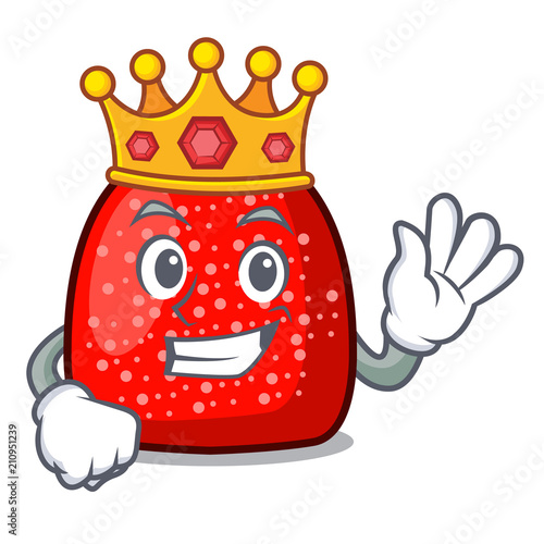 King gumdrop mascot cartoon style
