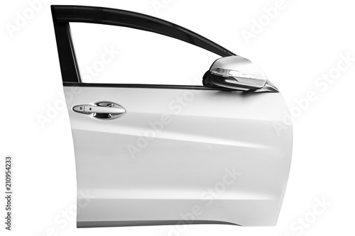 front car door isolated on white background with clip path