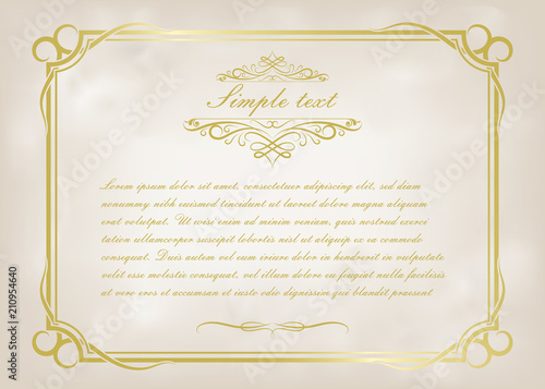 golden vintage frame