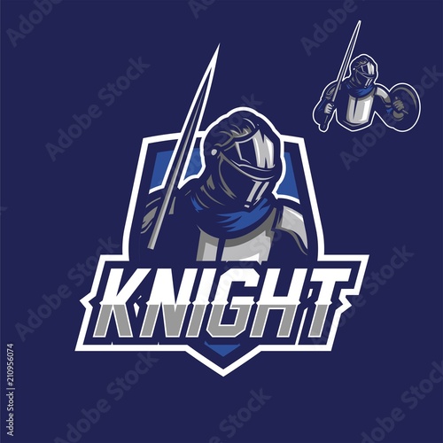 knight/paladin/warrior/crusader esport gaming mascot logo template