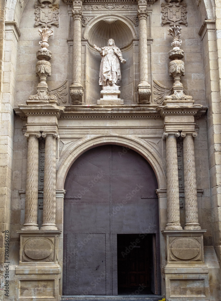 Portal of the Church (Iglesia) of Santiago el Real - Logrono, La Rioja, Spain