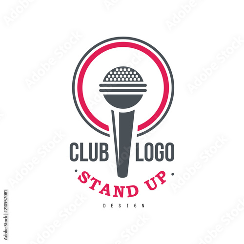 Stand up club logo design vector Illustration on a white background