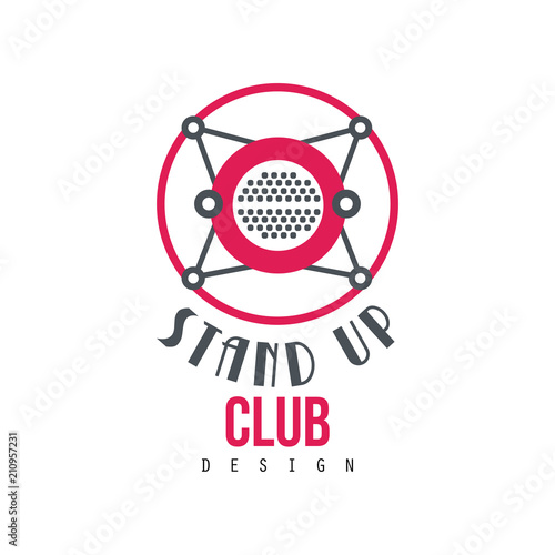 Stand up club logo design vector Illustration on a white background