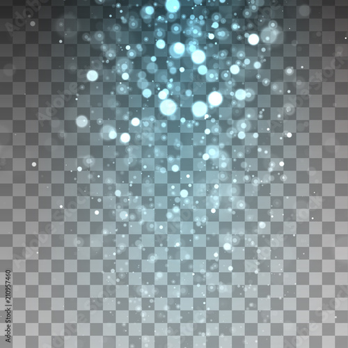 Glitter lights effects. Illustration on transparent background. Graphic concept for your design