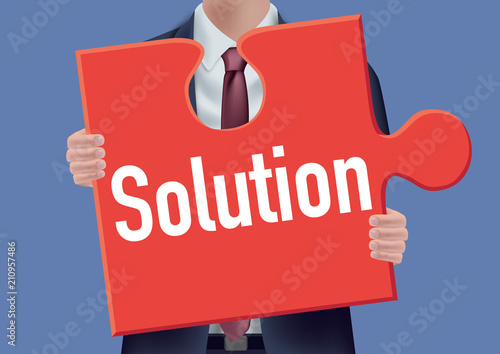 solution - projet - puzzle - concept - présentation - entreprise - conception - performance - problème