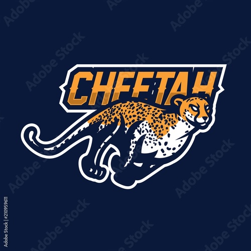 cheetah esport gaming mascot logo template