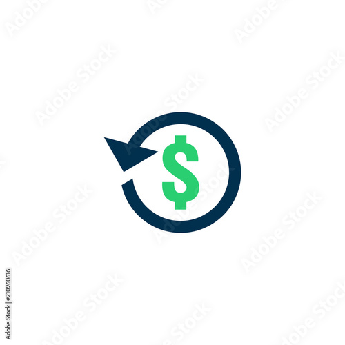 Refund money icon. Chargeback contour sign. quick fund cash back symbol. Currency exchange refinance. Return on investment. stock market business. Vector line illustration.