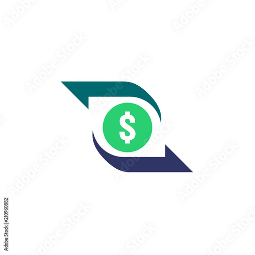 money transfer Icon. Chargeback contour sign. quick fund cash back symbol. Currency exchange refinance. Return on investment. Refund stock market business. Vector line illustration.
