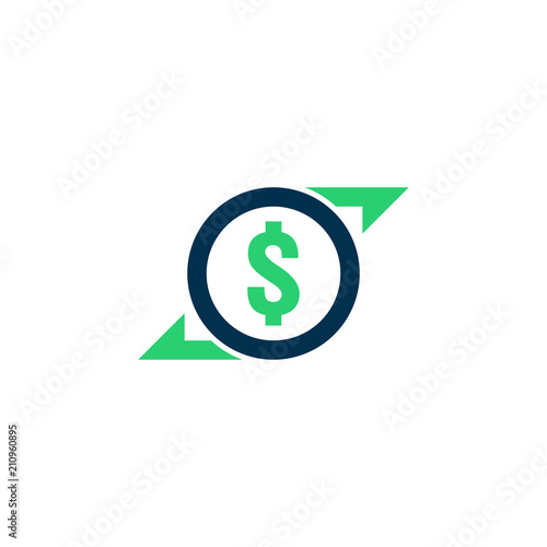 money transfer Icon. Chargeback contour sign. quick fund cash back symbol. Currency exchange refinance. Return on investment. Refund stock market business. Vector line illustration.