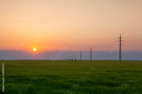 Sunrise in Central Bohemian Uplands