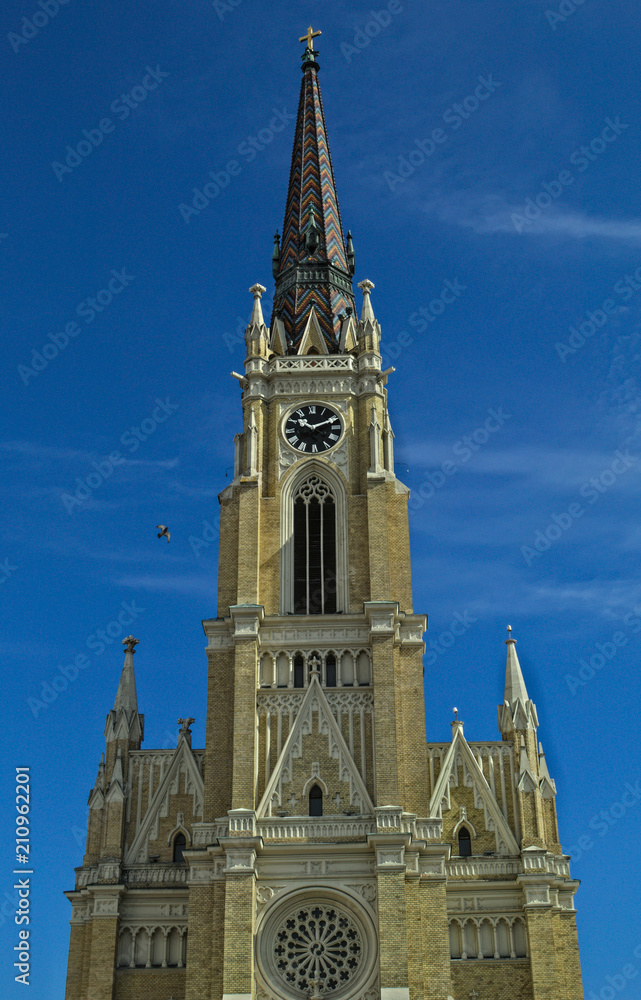 Catholic cathedral in centre of Novi Sad, Serbia