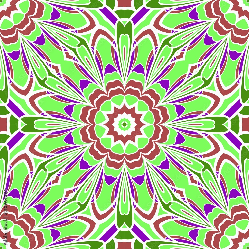 Pattern of abstract geometric flowers. Seamless vector illustration. for design greeting cards, backgrounds, wallpaper, interior design.