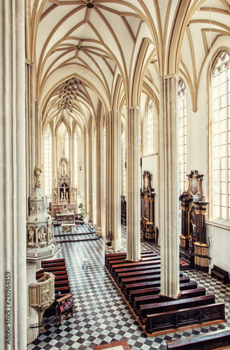 Interior of Church of St. James, Brno, Moravia, Czech