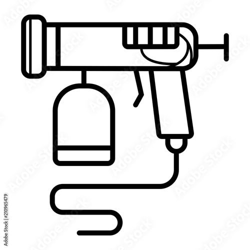 spray gun icon vector