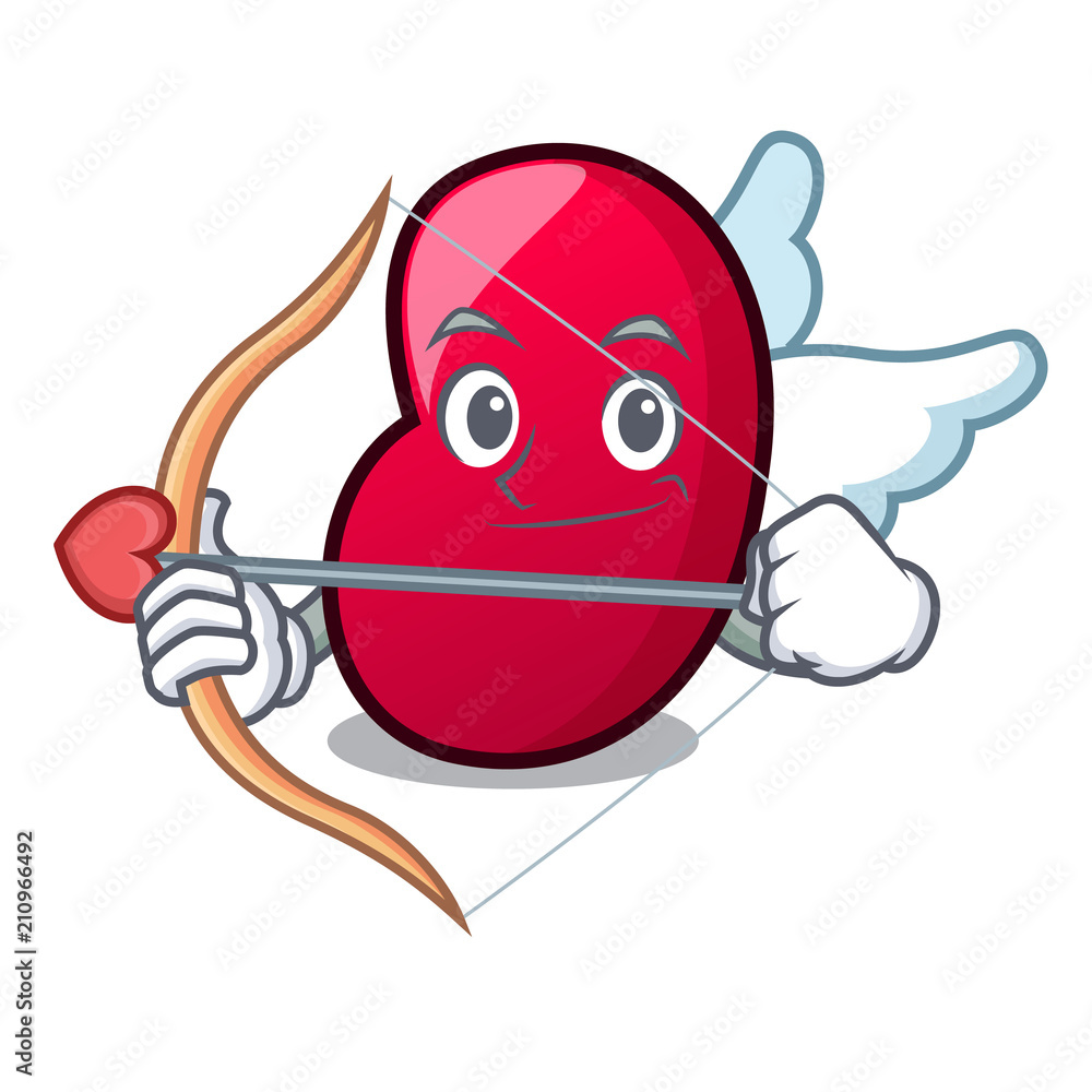 Cupid jelly bean character cartoon Stock Vector | Adobe Stock