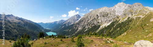 Staller Sattel panorama with Lake Antholz photo