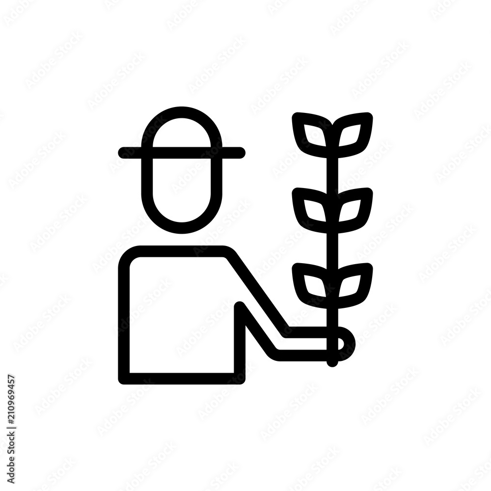 farmer icon vector illustration farmer icon vector illustration