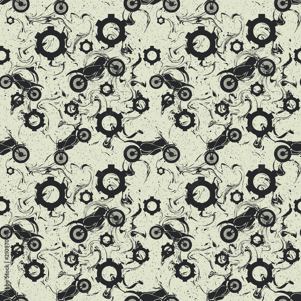 Motorcycles. Vector seamless pattern Motorcycles. Vector seamless pattern