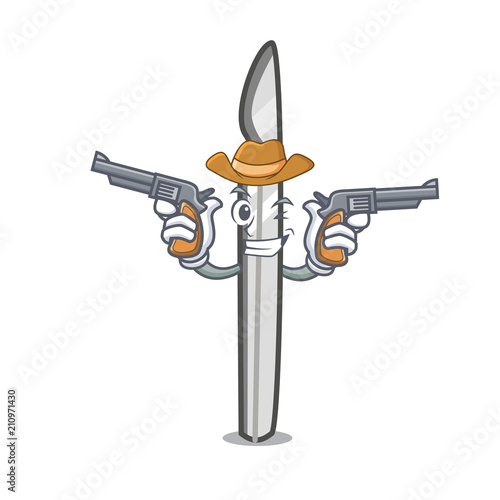 Cowboy scalpel character cartoon style