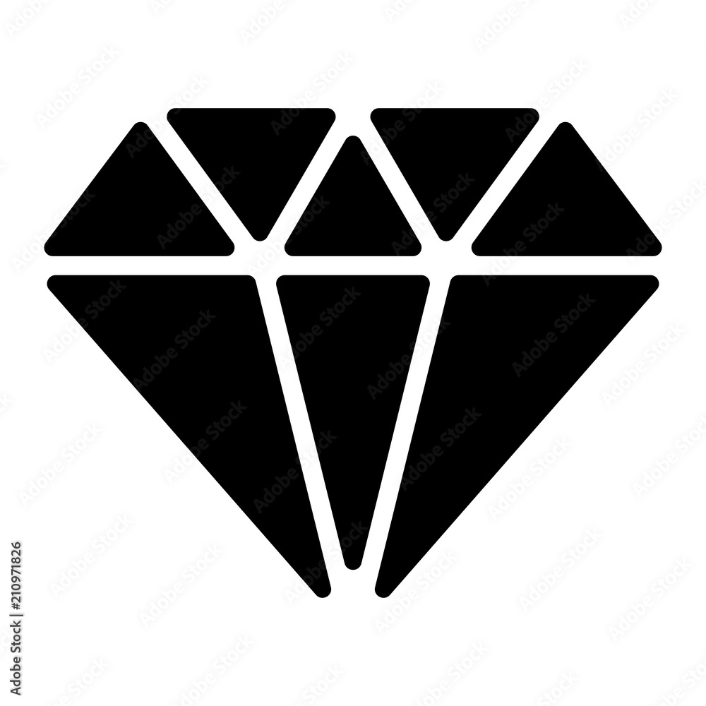 Icon - Diamant Stock-Vektorgrafik | Adobe Stock