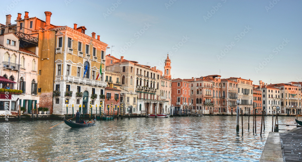 A romantic evening on the Grand Canal in Venice