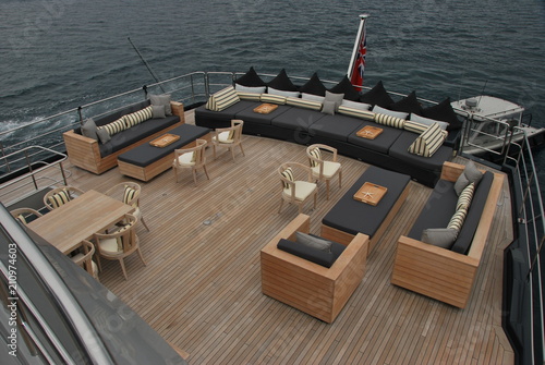 Superyacht aft deck