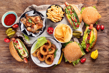  American food. Fast food