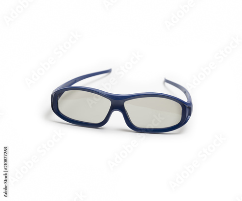3D Glasses For Movies Isolated On White Background