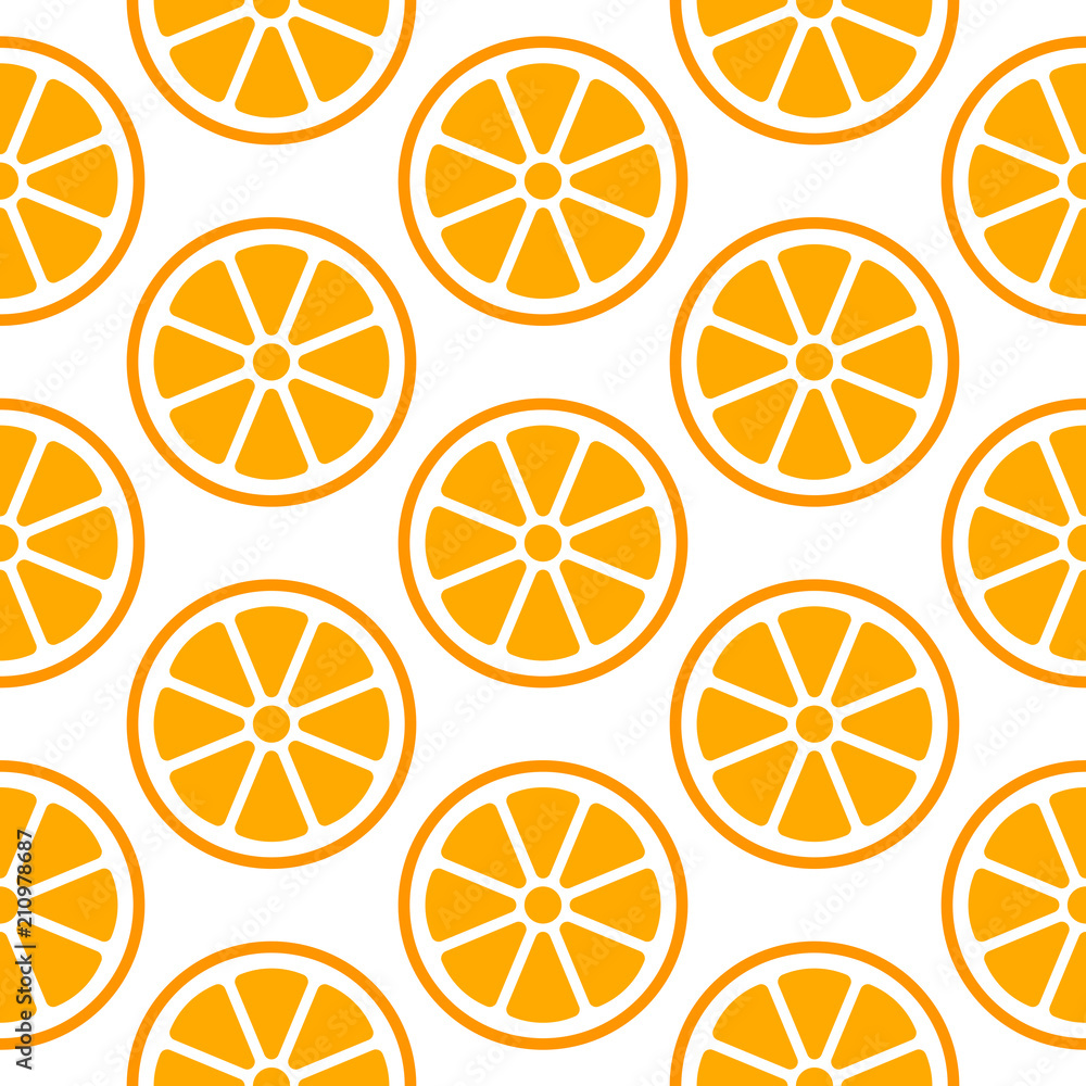 Round Slices Oranges Seamless Pattern Retro Round Slices Oranges Seamless Pattern Retro