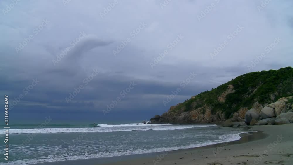 Time Lapse Gentle Waves Breaking on Shore Time Lapse Gentle Waves Breaking on Shore