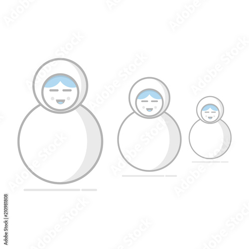 Russian dolls.Matreshka icon.