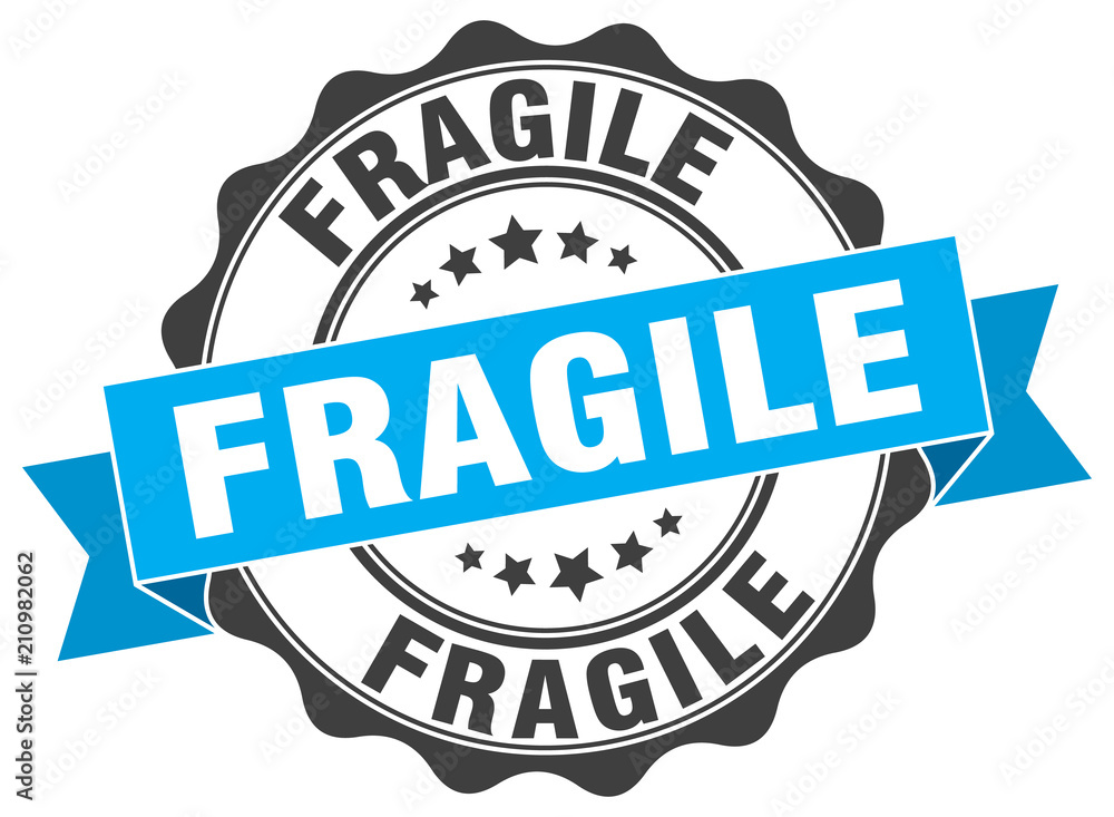 Fototapeta premium fragile stamp. sign. seal