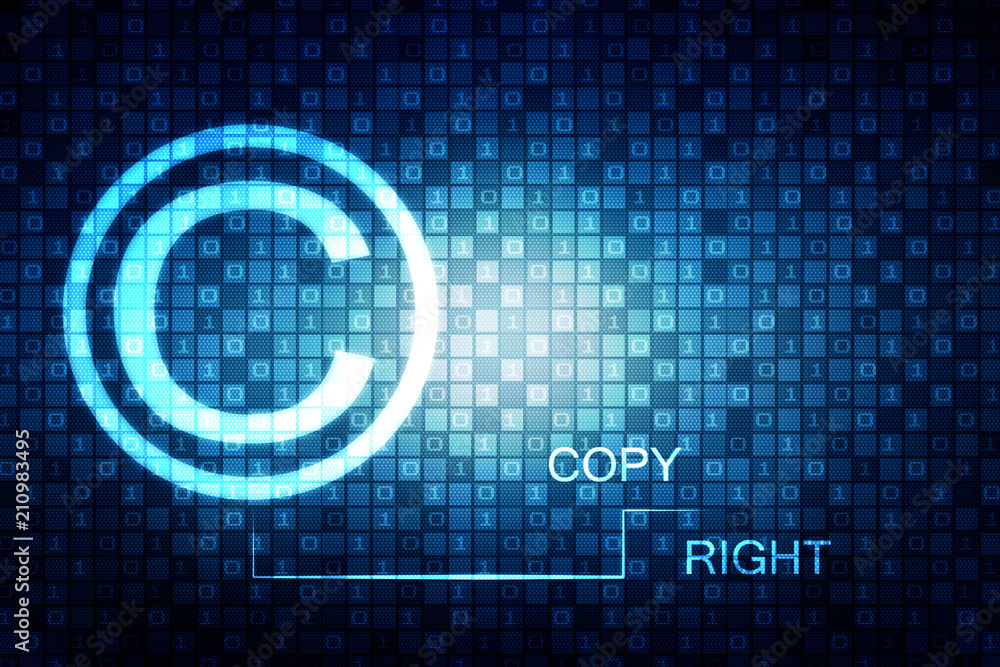 Fototapeta premium 2d illustration copyright symbol concept 
