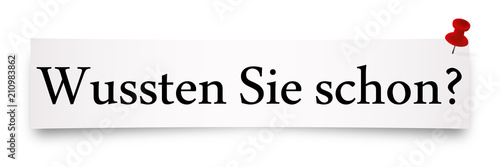 Papierstreifen mit Pin - Wussten Sie schon?