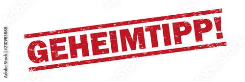 Stempel Text - Geheimtipp
