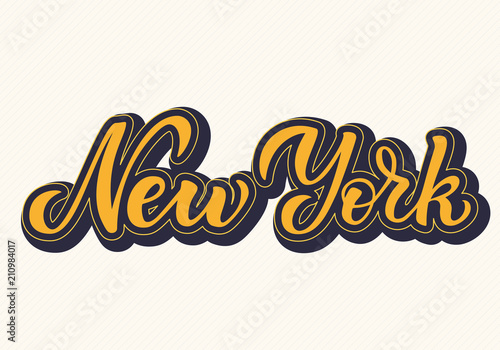 New York lettering.