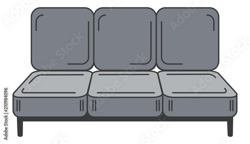 Image of sofa on a white background. 