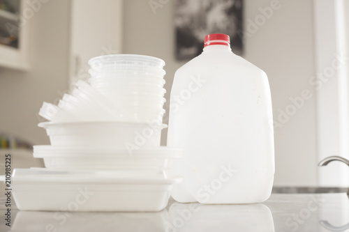 Plastic bottle garbage for recycling